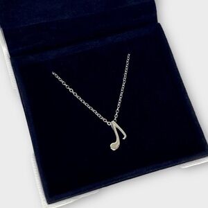 Brand New Sterling Silver 925 Music Note Necklace